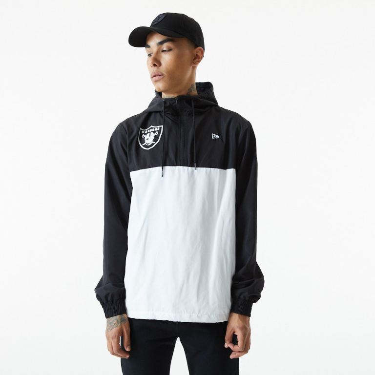 Ropa New Era Nfl Negros - Las Vegas Raiders Colour Block Windbreaker 54936HIBG